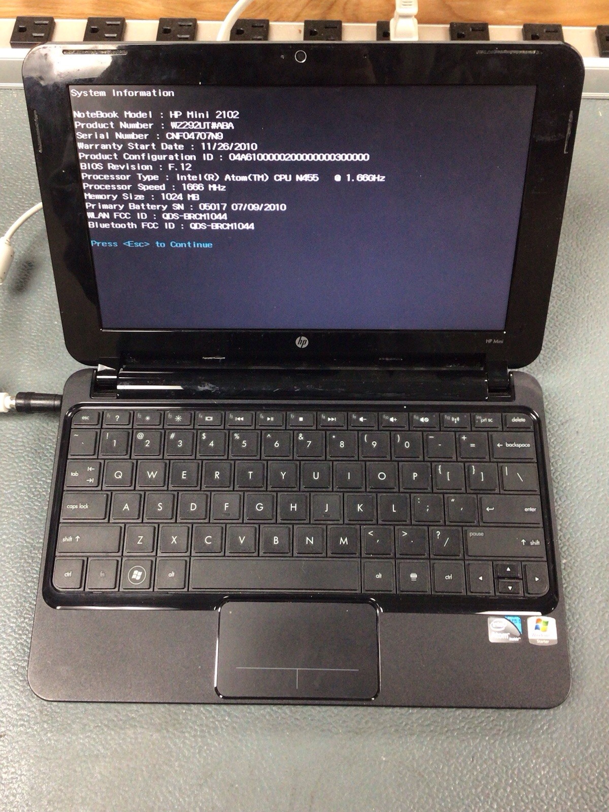 5x HP Mini 2102 | Intel Atom N455@1.66ghz | 1gb Ram | 250gb HDD | AS IS