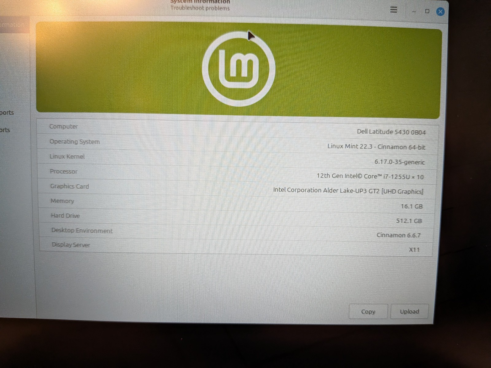 Dell Latitude 5430 | Linux Mint 22.3 | 12th Gen 10 Cor i7 | 16GB RAM | 512GB SSD