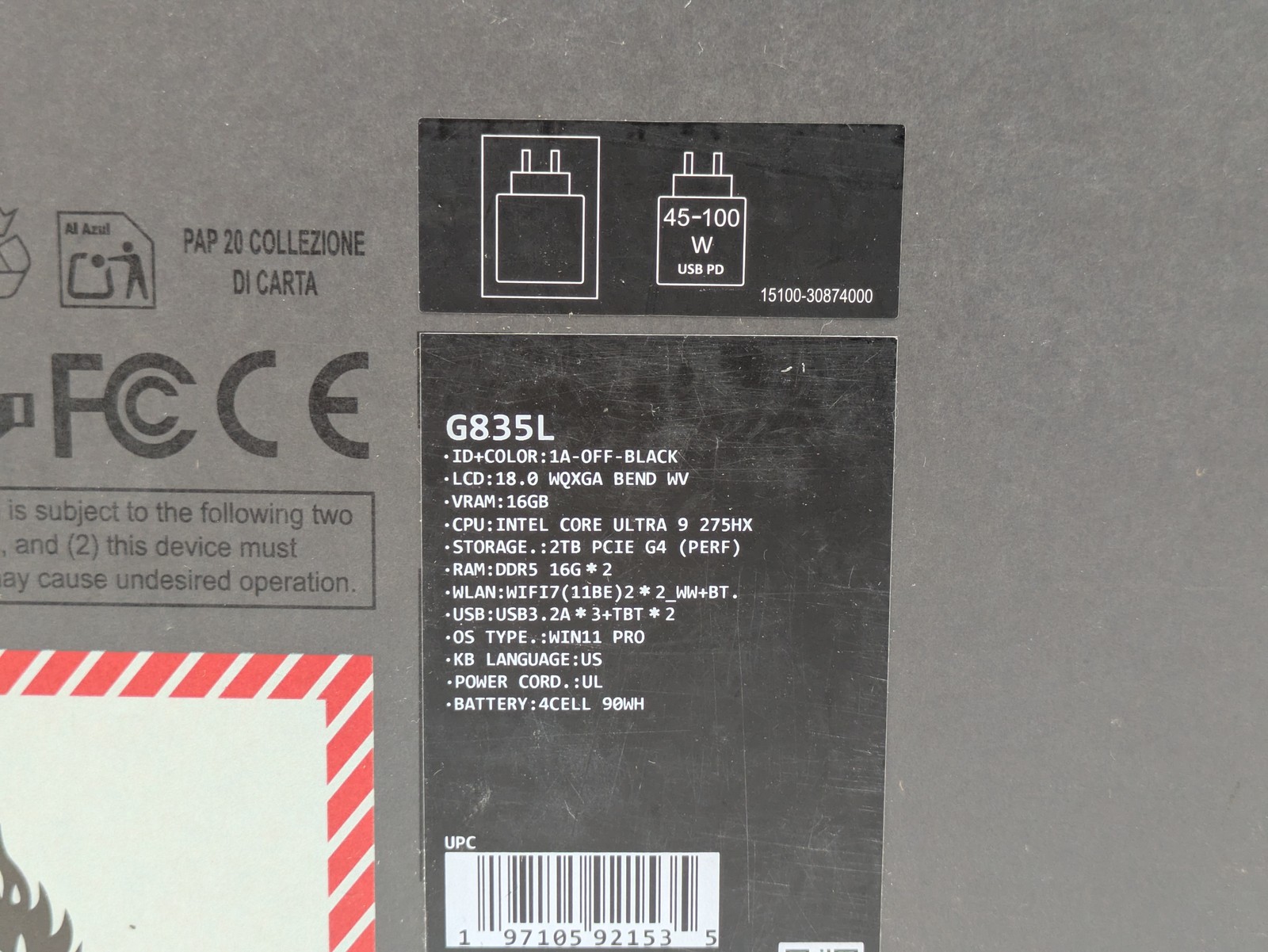 ASUS ROG Strix SCAR G835L 18″ Ultra 9 275HX 32GB DDR5 2TB SSD RTX 5080 W11Pro
