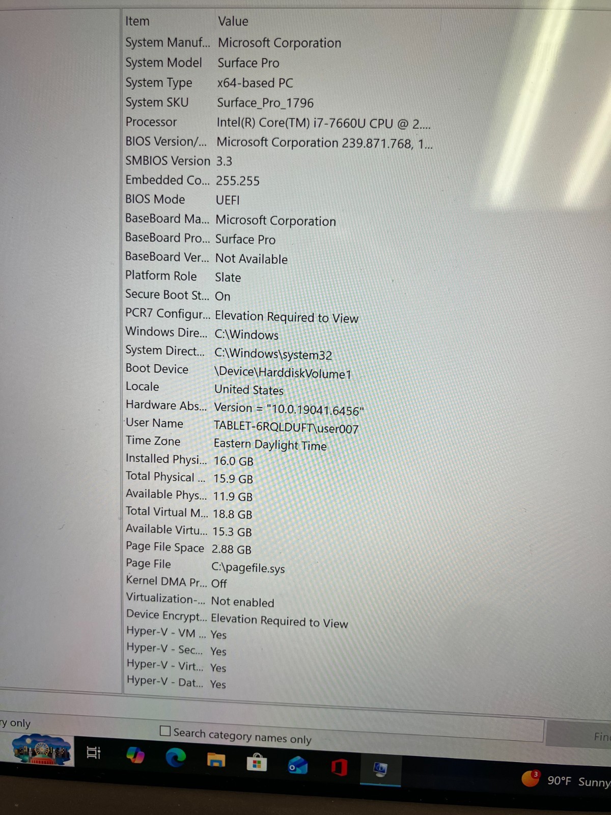 MICROSOFT SURFACE PRO 5 1796 i7-7660U @ 2.5GHz, 16GB RAM, 512GB SSD, WIN 10 PRO