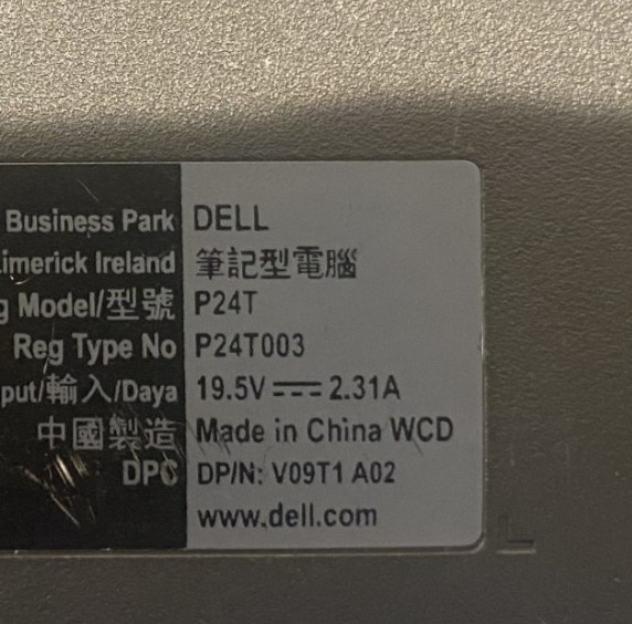 DELL INSPIRON P24T 11″ Notebook with AC adapter charger