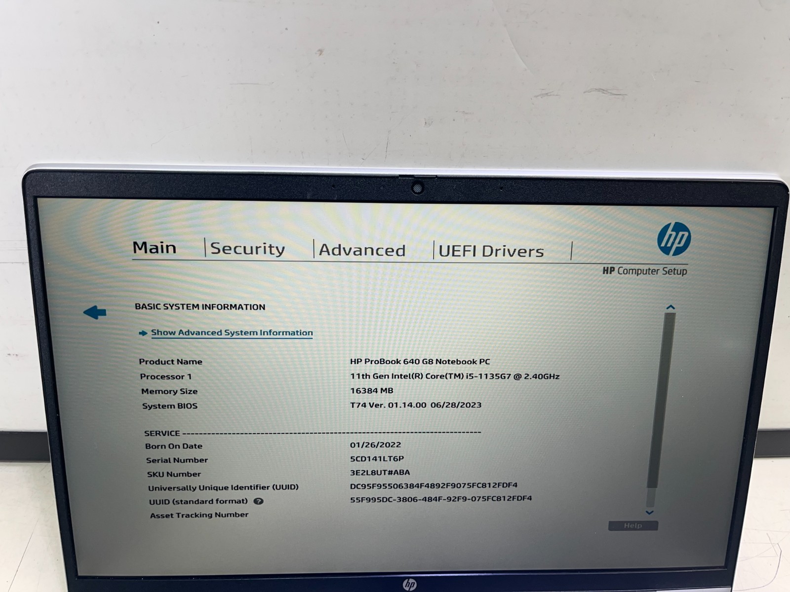 HP PROBOOK 640 G8 INTEL CORE I5-1135G7 @ 2.40GHZ 16GB RAM NO OS/NO POWER ADAPTER