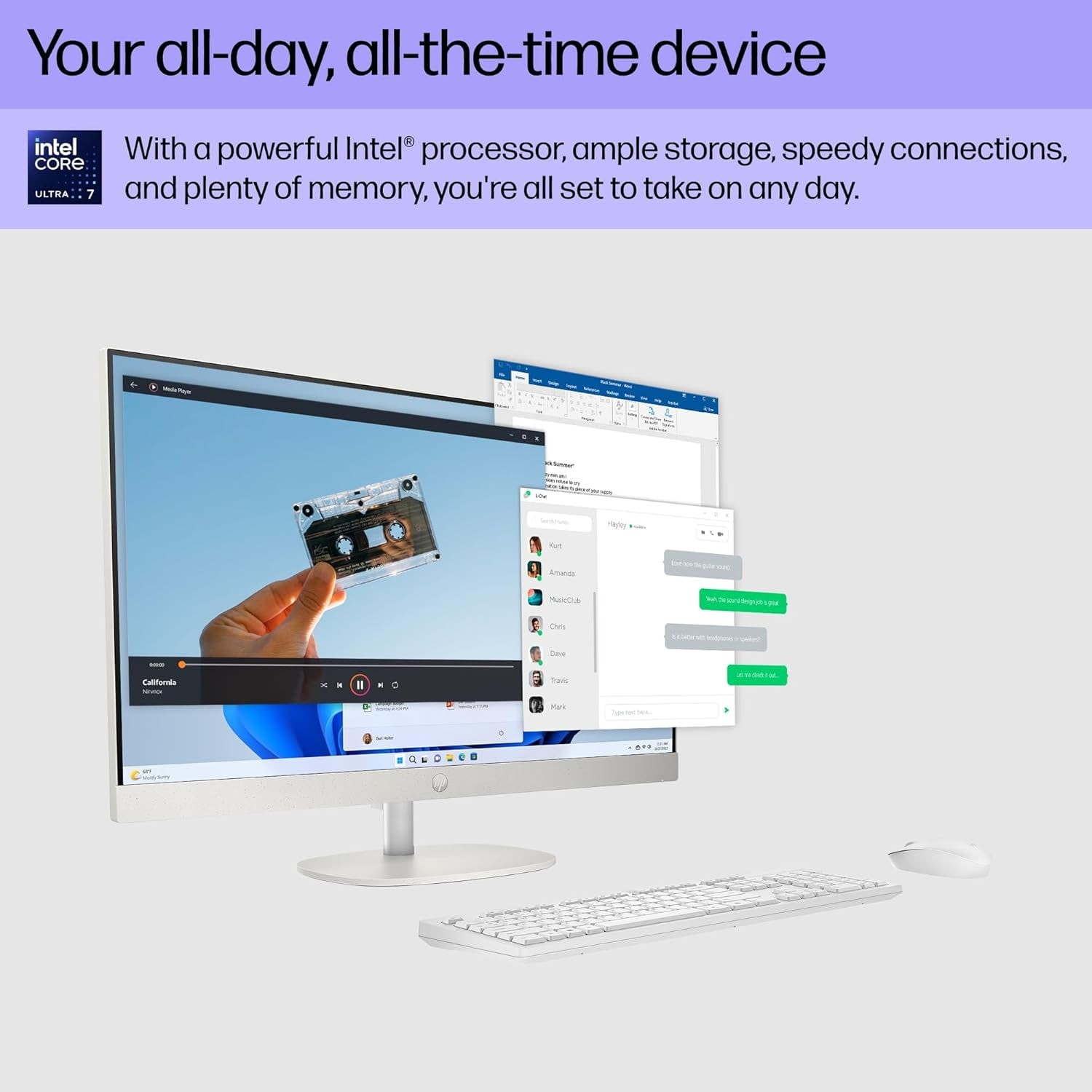 HP 27″ FHD Touch AIO Desktop , Intel Core Ultra 7 255U, Up To 64GB RAM 4TB SSD