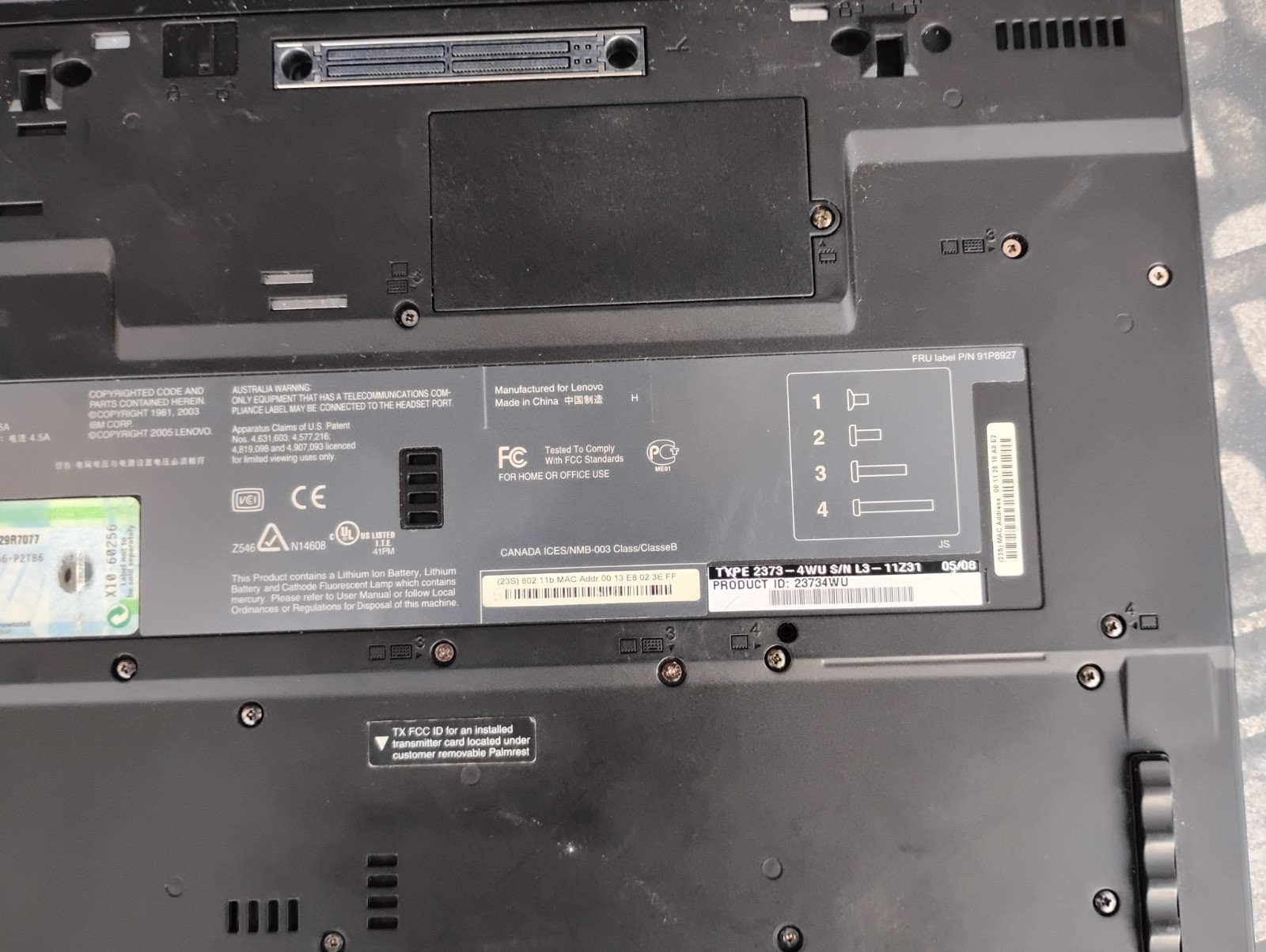 IBM THINKPAD Type 2373 Laptop AS-IS Vintage PC