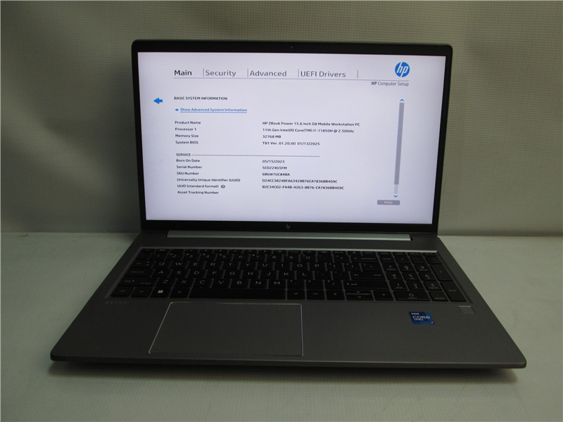 HP ZBook Power Laptop i7-11850H 32GB 512GB SSD 16in Win11 COA Grade C
