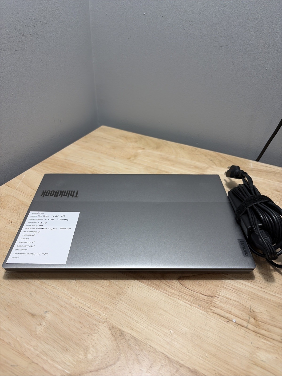 Lenovo ThinkBook 14 G2 ITL Core i5-1135G7 2.4GHZ 8GB 512GB WCam Win11 Cord