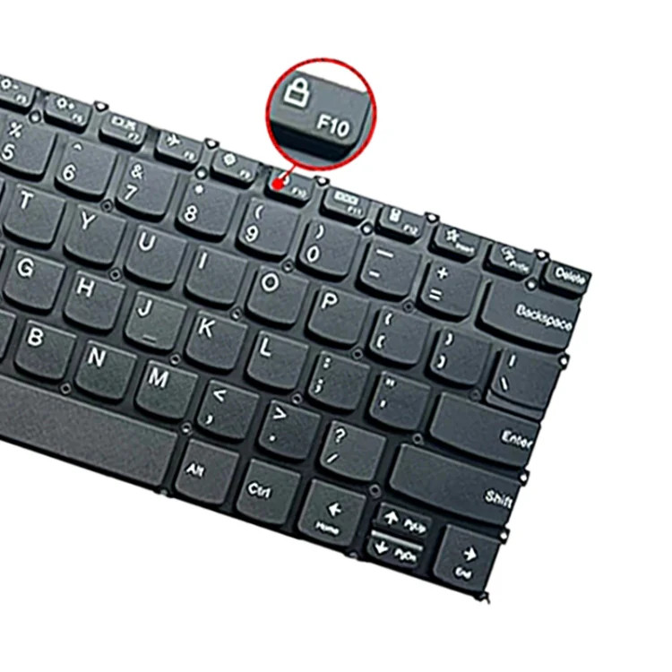 US Version Laptop Backlight Keyboard, F10 Key with Lock Icon, For Lenovo IdeaPa