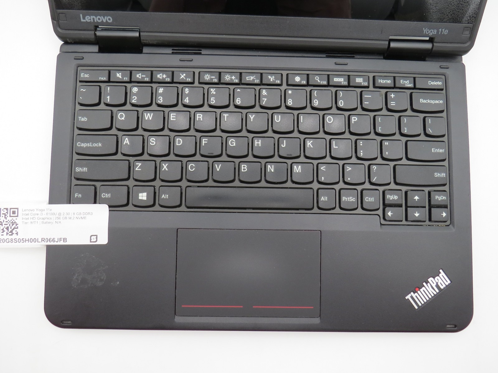 Lenovo Yoga 11e i3-6100U @ 2.3GHz 8GB DDR3 256GB m2 11″ Touch No Batt/OS