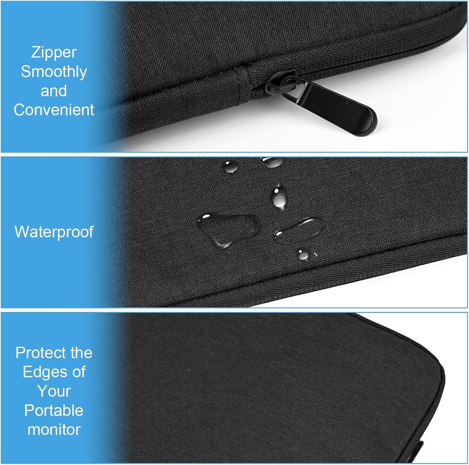 18.5 inch Portable Monitor Case Storage Bag for 17.3 inch Laptop Sleeve