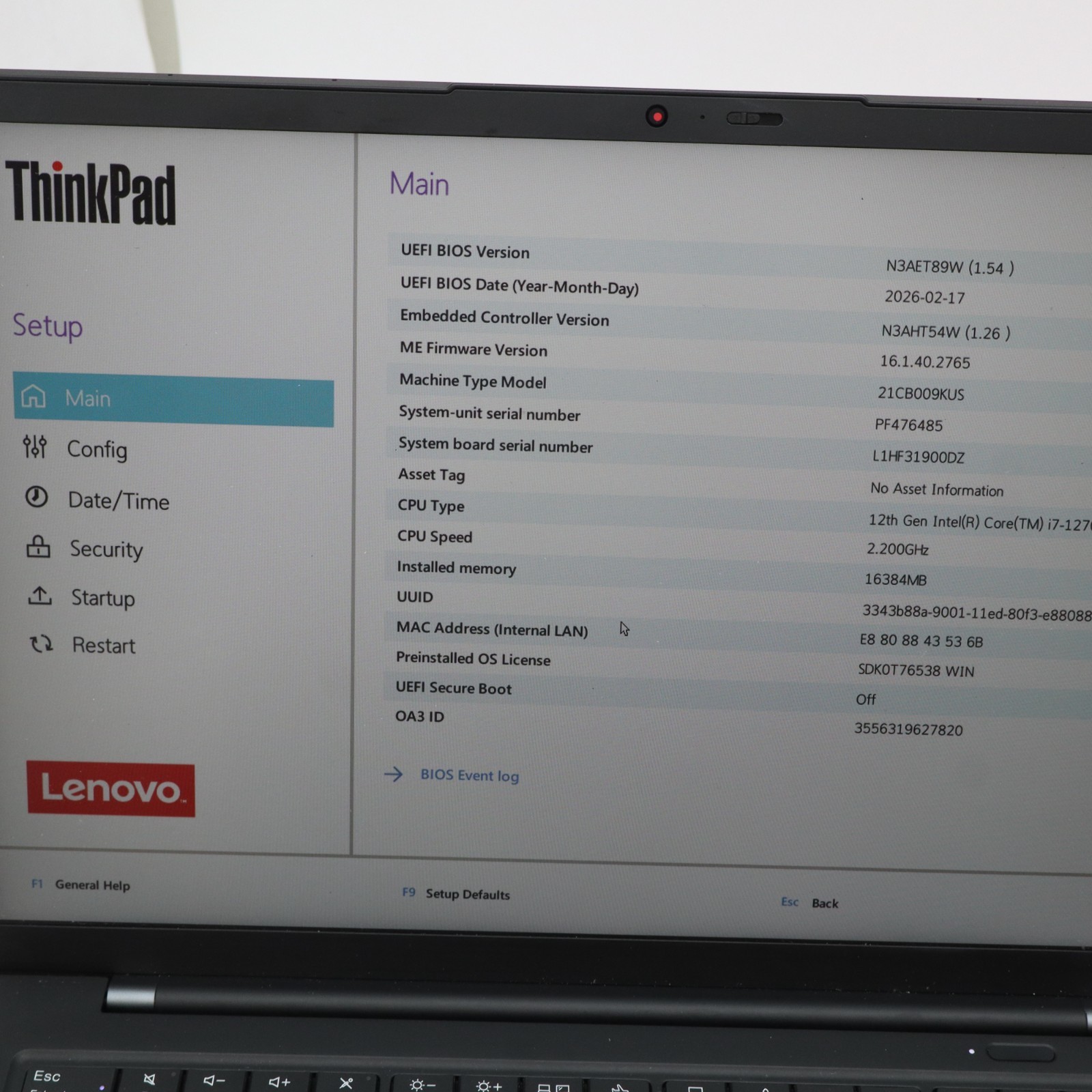 Lenovo Thinkpad X1 Carbon Gen 10 TOUCHSCREEN i7-1270P 16GB 5200 DDR5 128GB M.2