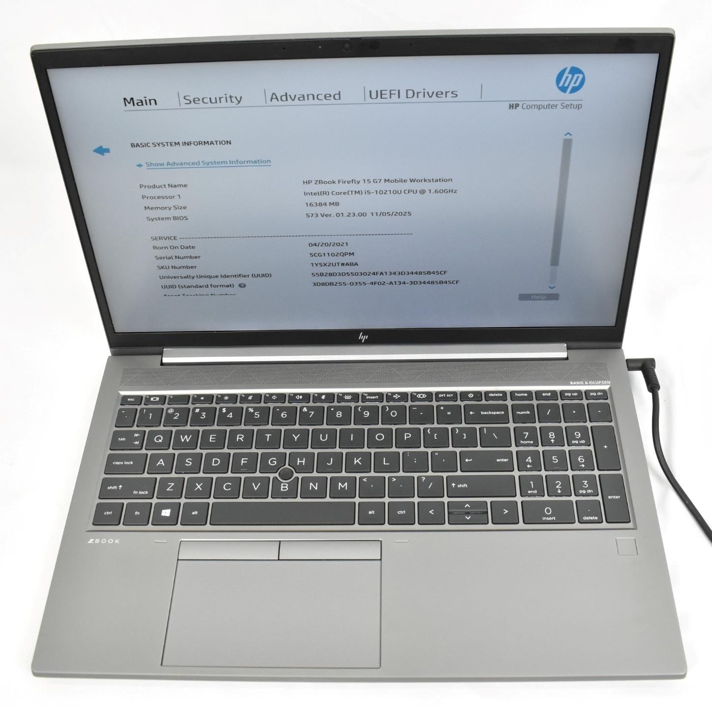 HP Z Book Firefly 15 G7 i5-10210U 1.6GHz 16GB 256GB SSD 15.6″ No OS *See Detail*