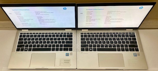 LOT 2 HP EliteBook x360 1030 G4 16GB i5-8365U 1.60GHz