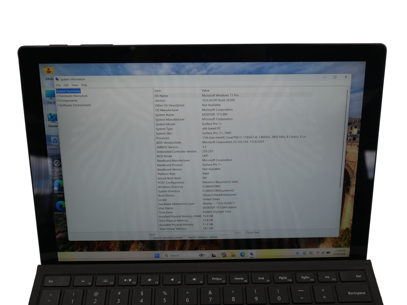 Microsoft Surface Pro 7 plus 1960 Core i7-1165G7 2.8GHz 16GB 512GB