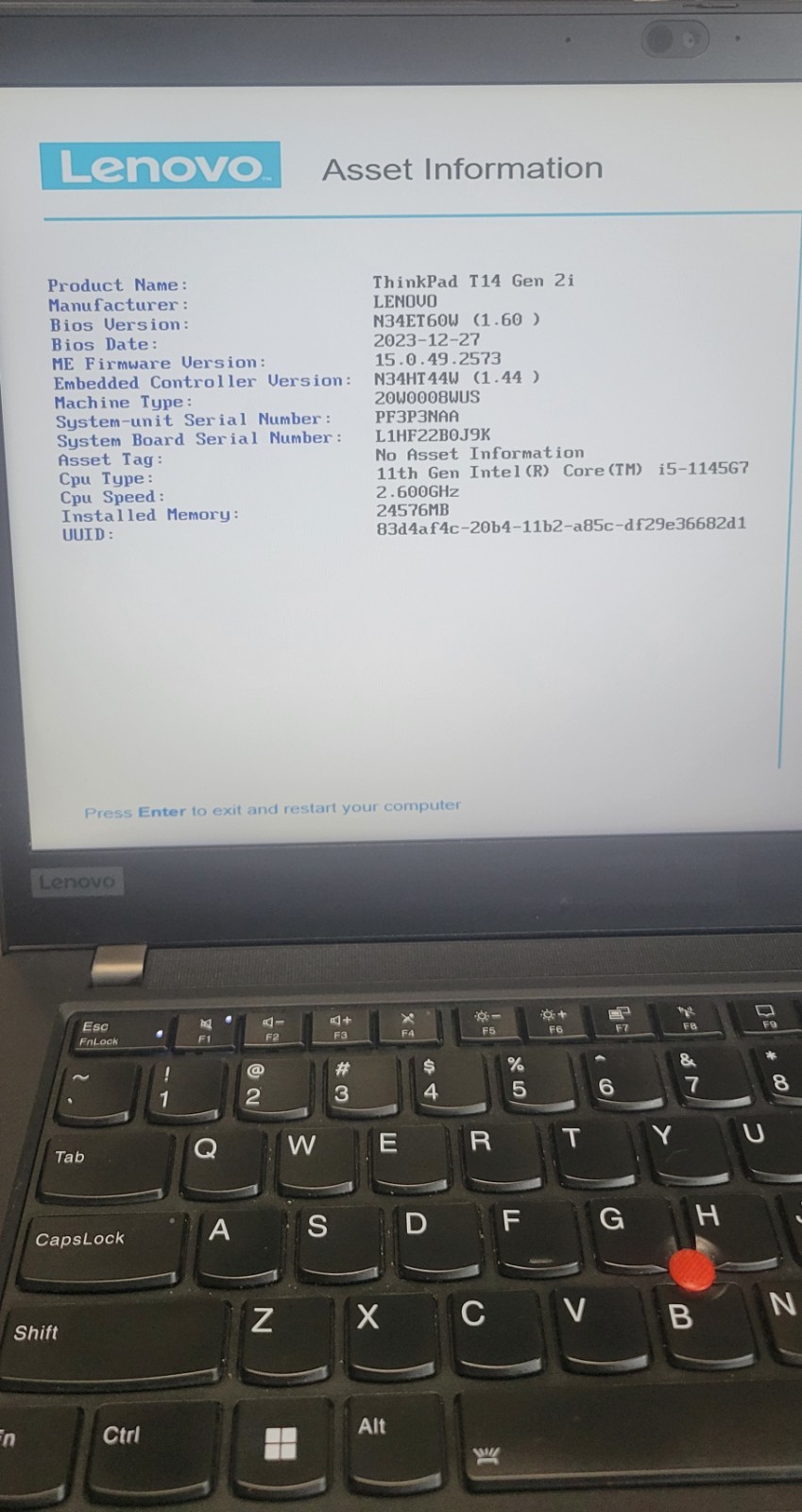 Lenovo ThinkPad T14 Gen 2 i5‑1145G7 16GB 512GB SSD