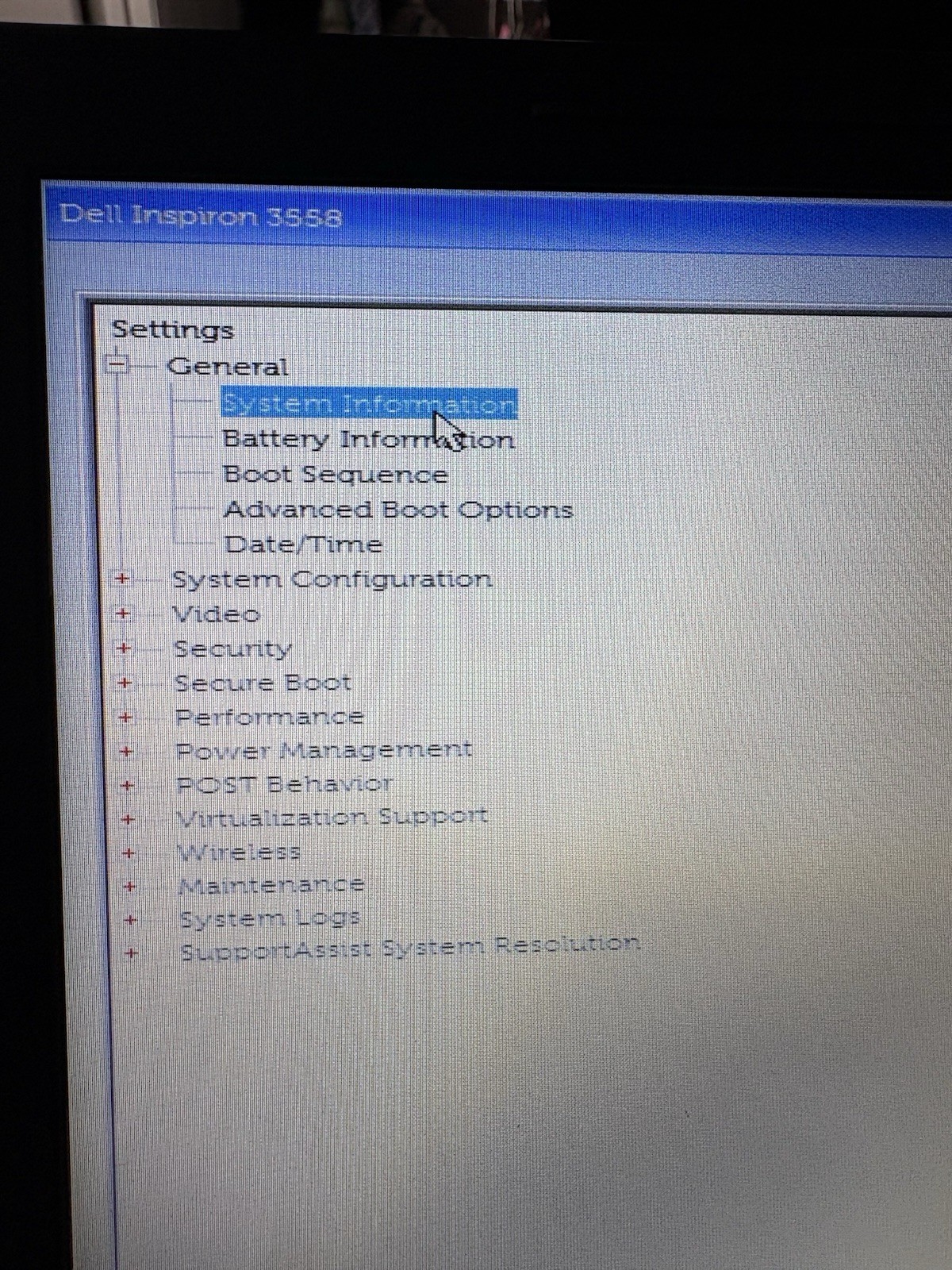 Dell Inspiron 15 3558 Laptop i3-5015U 1TB Bios Boots No OS for Parts & Repair