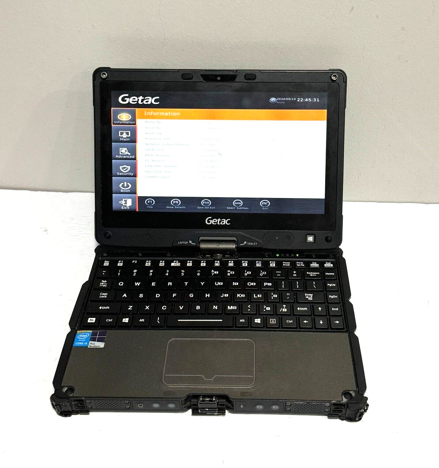 Getac V110 G2 i5-5200U @ 2.20GHz 8GB RAM Touch No CADDY/NO SSD/ NO CHARGER #W