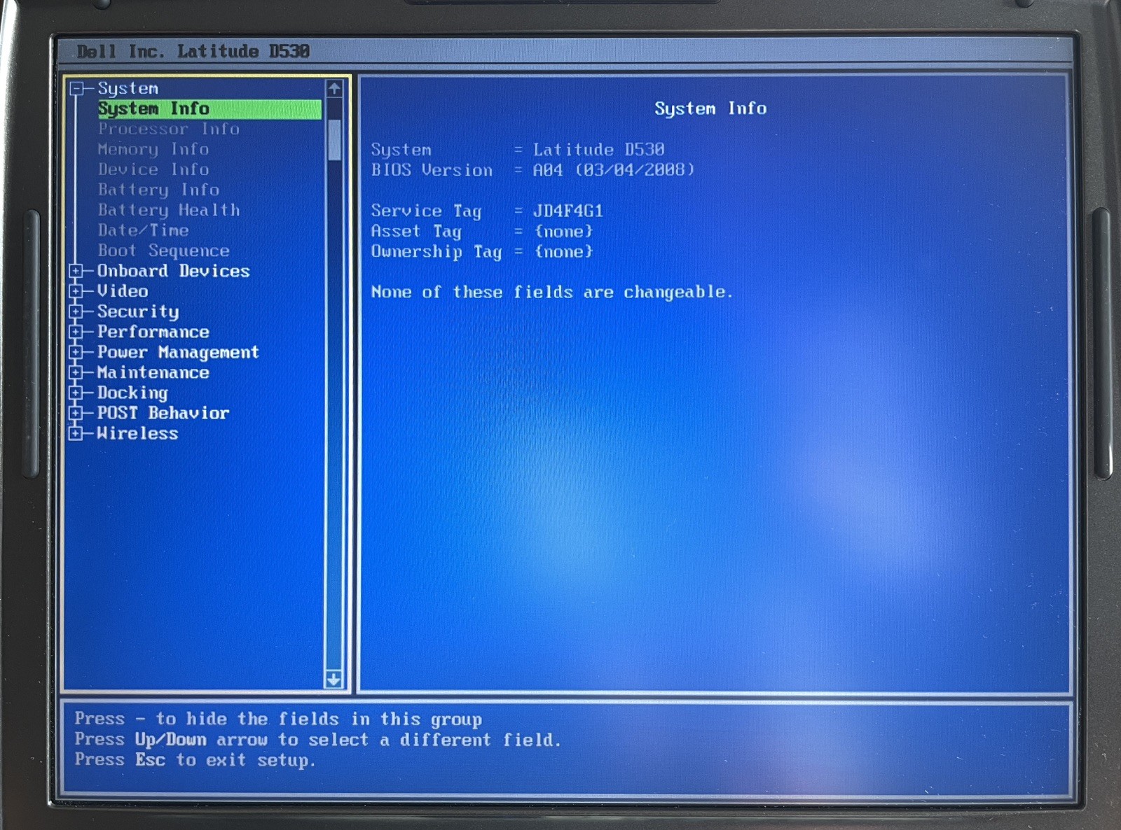 Dell Latitude D530 Retro Windows XP Laptop (F4G1)