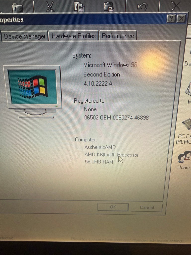Vintage HP Pavilion N3330 Laptop Windows 98 Working Comes With Power Cord.
