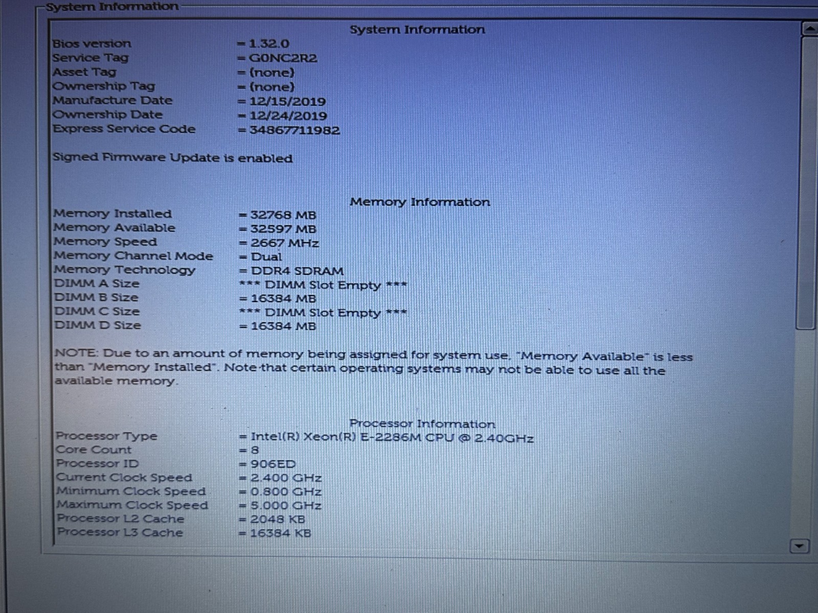 Dell Precision 7740 | XEON 2286M 8 core | 32GB | 512GB | RTX 3000 | Win 10 LTSC