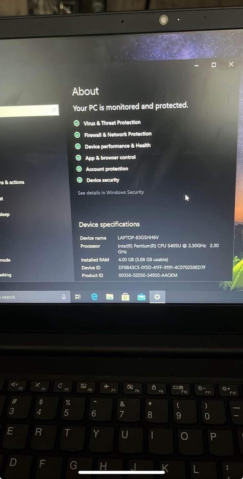 Lenovo S145-15IWL IdeaPad 15.6″ Intel Pentium 5405U CPU 4GB RAM 500GB Laptop
