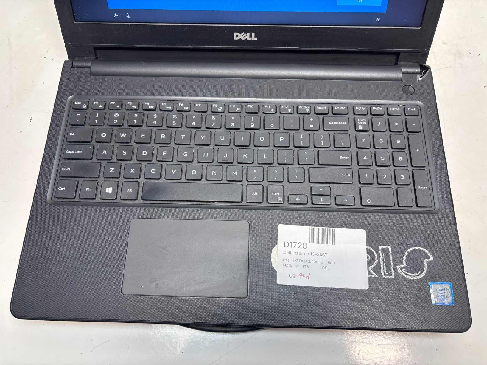 Dell Inspiron 15-3567 Intel I3-7100U 2.40GHz 8GB 1TB Windows 10