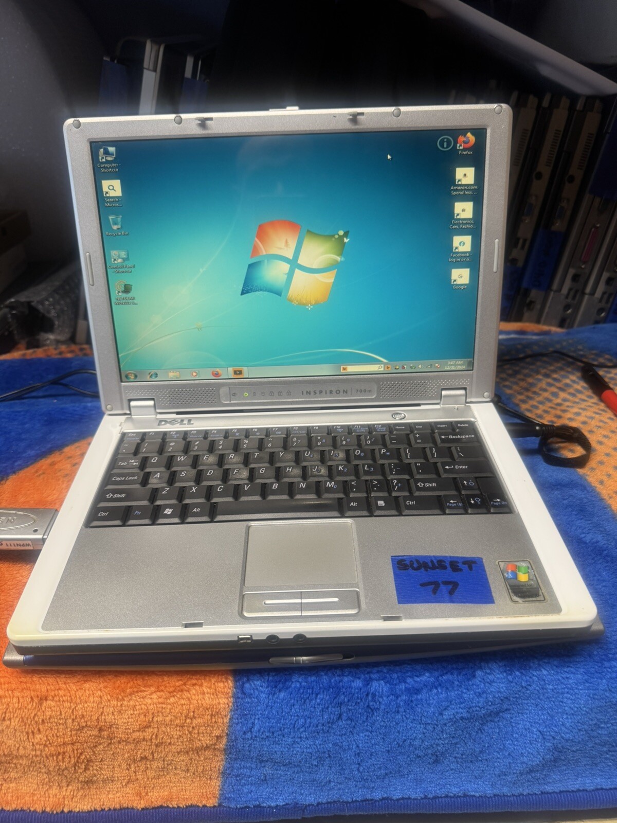 Dell Inspiron 700m, 12.1 TFT, Win7pro, 80GB,, 2GB, DVD-RW, Wifi. #002