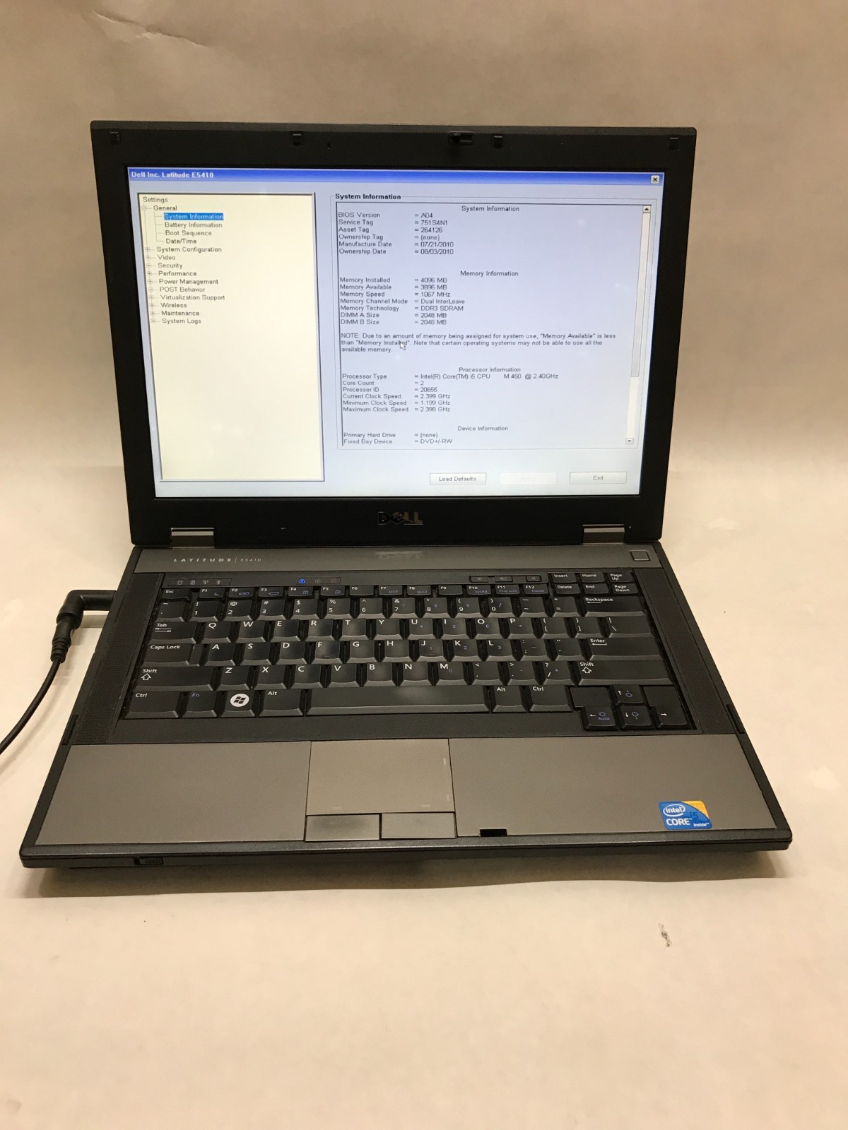 Dell Latitude E5410 14″ Intel Core i5 4GB RAM NO HDD/OS For Parts READ DESC – DW