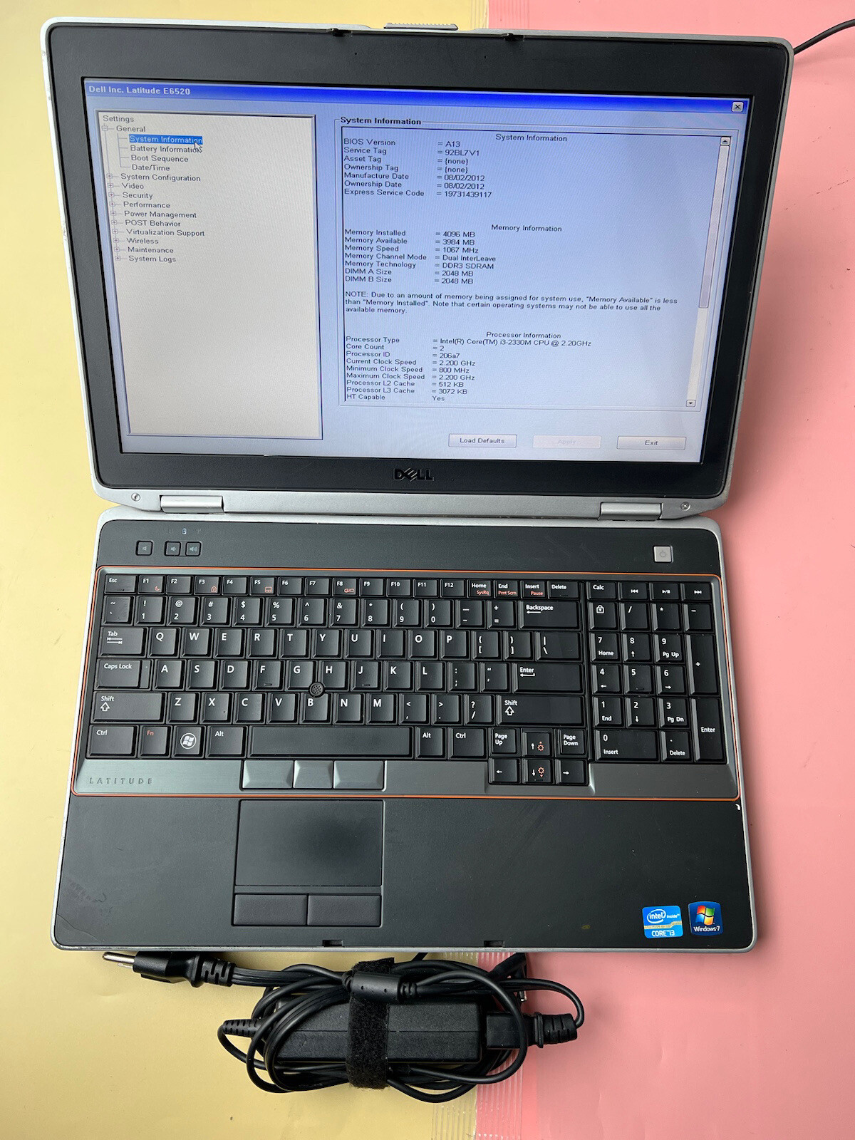 Dell Latitude E6520 15.6″ Core i3-2330M 2.20GHz 4GB RAM 320GB BLUETOOTH BACKLIT