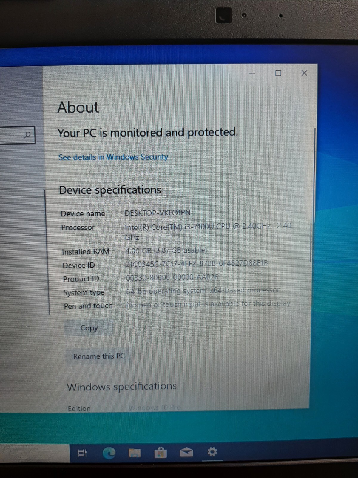 Dell Latitude 3480 Laptop i3-7100U 2.4GHz 4GB RAM 128GB SSD Win10 *READ* #97
