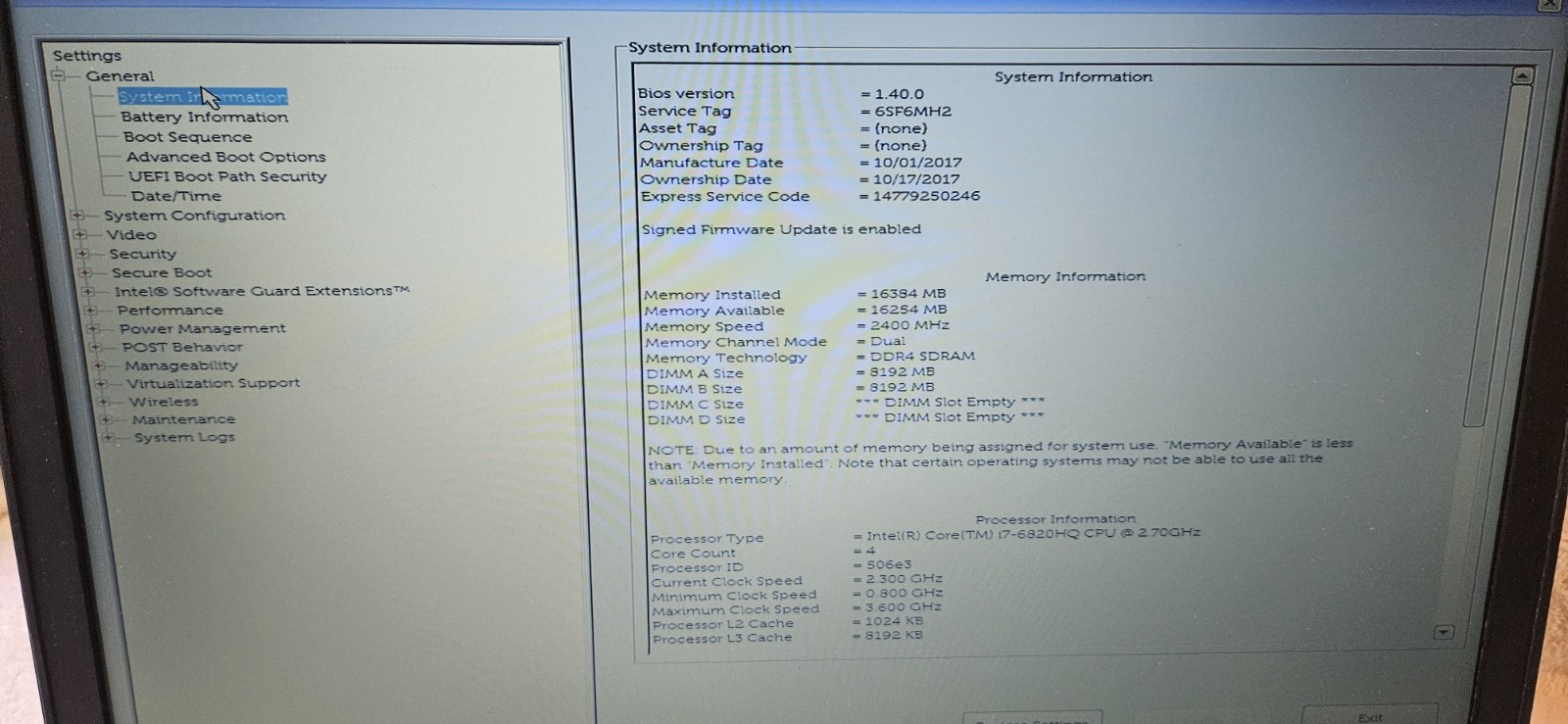 Dell Precision 7250 6th Gen i7, 8GB RAM, No HD, No Charger