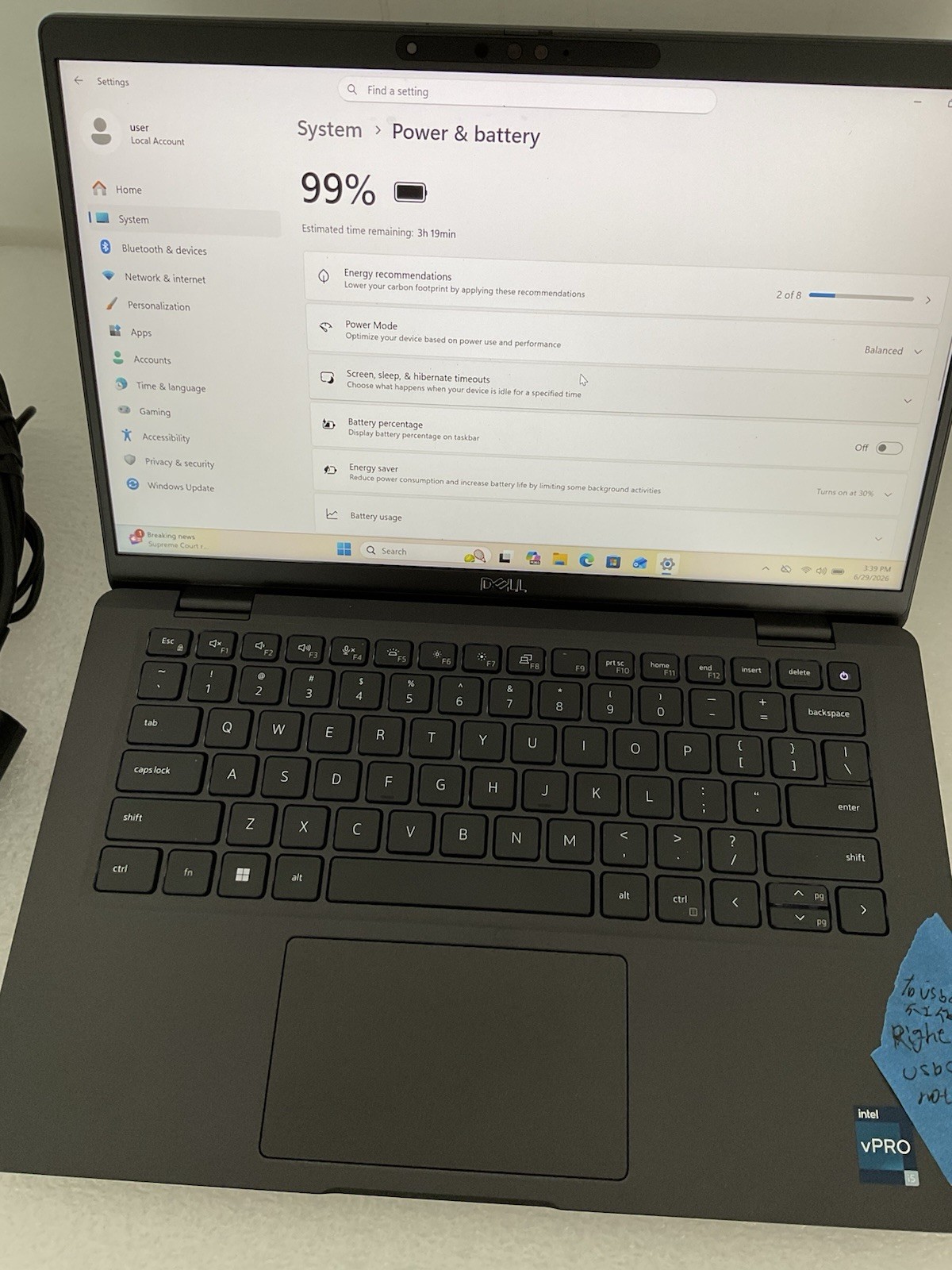 Dell Latitude 7430 14″ Laptop Intel i5-1245U 16GB RAM 256GB SSD W11 – NO USBc