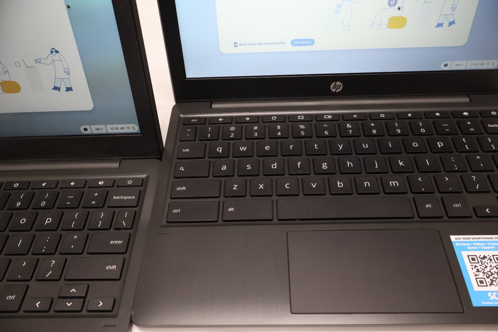 Lot of 3 HP 11A-NA0081CL 2H7Q9UA MediaTek MT8183 4GB RAM 32 GB Chromebook Laptop