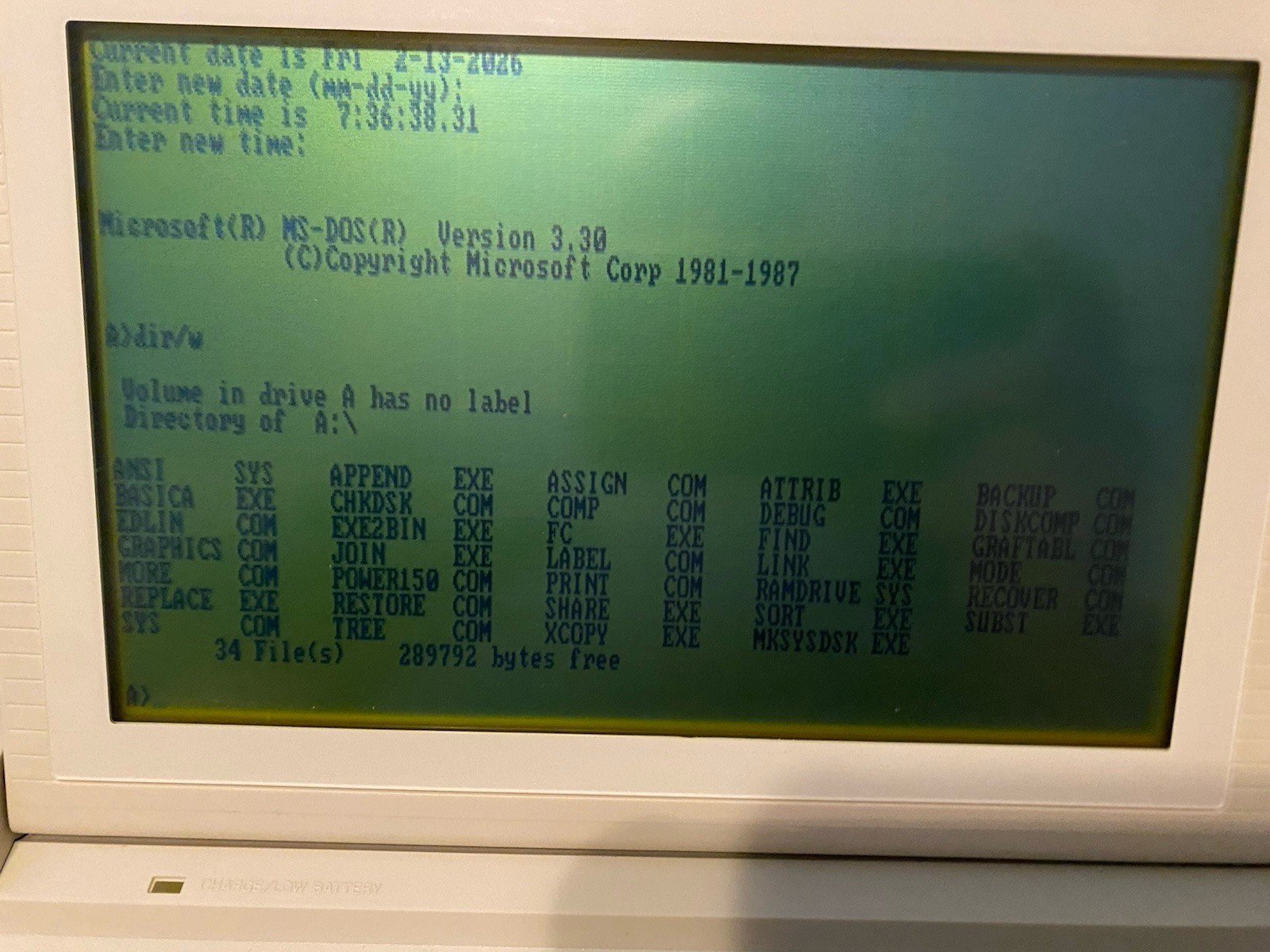 1989 Panasonic Business Partner CF-150 B Portable Computer/Laptop Working