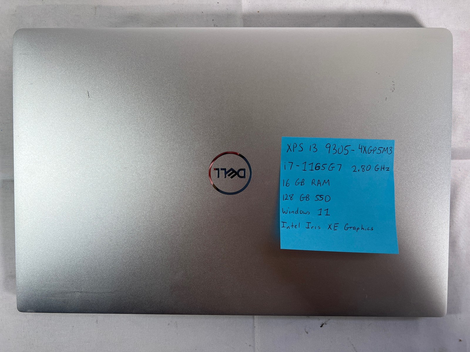 Dell XPS 13 9305 i7-1165G 2.8GHz 16 GB 128 GB SSD 13.3″