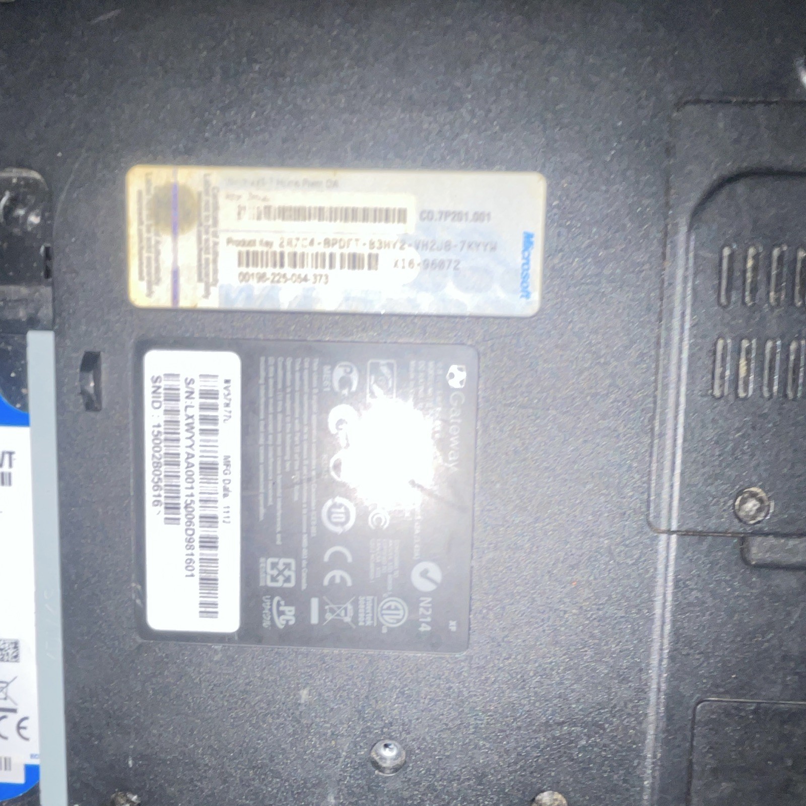 UNTESTED Gateway NV57H77u 15.6″ Laptop i3 2.10GHz 4GB RAM 500GB HDD Win 7