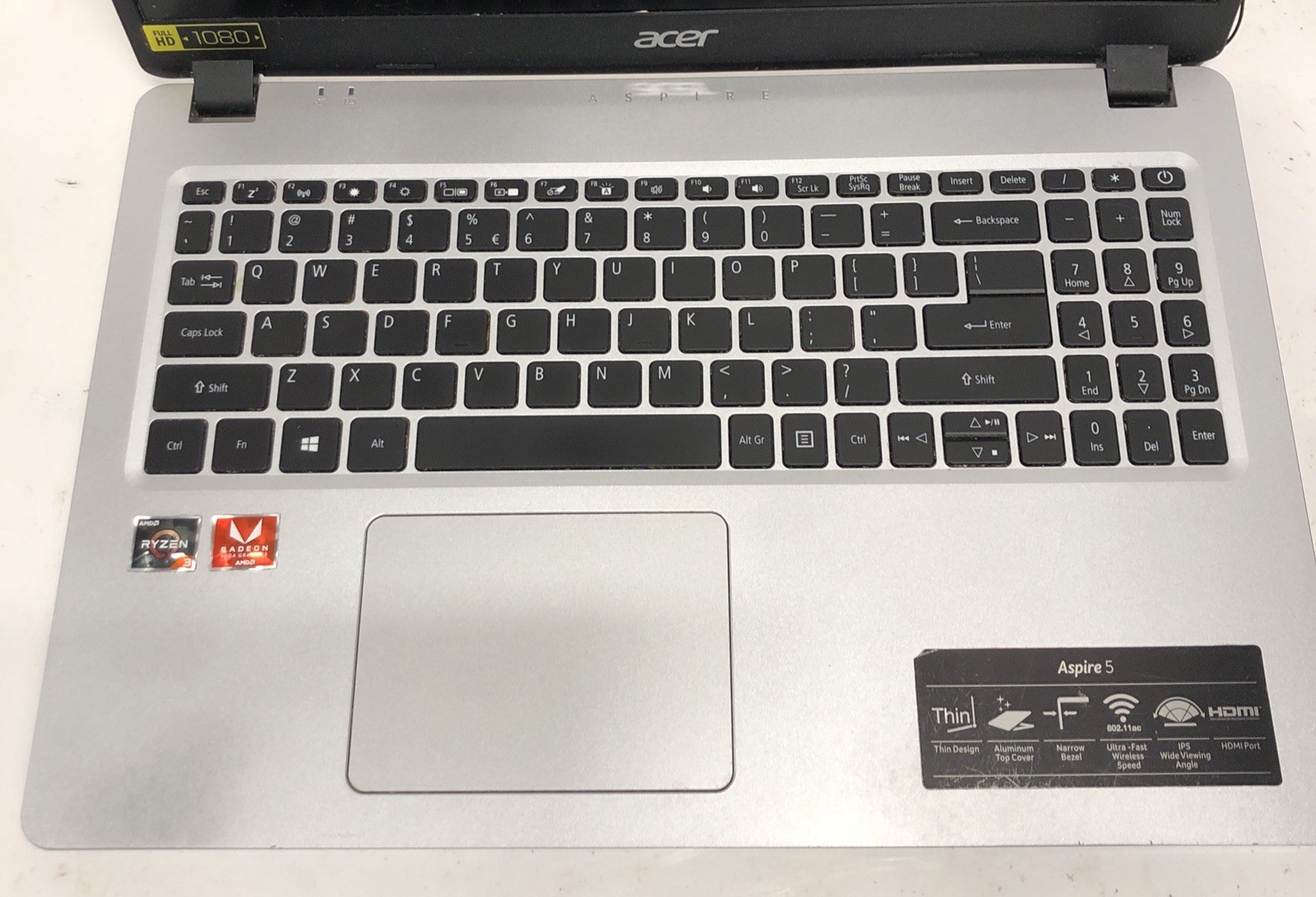 Acer Aspire 3 15.6″ Laptop AMD Ryzen 3 3200U 4GB RAM 120GB SSD Good Bat – Read
