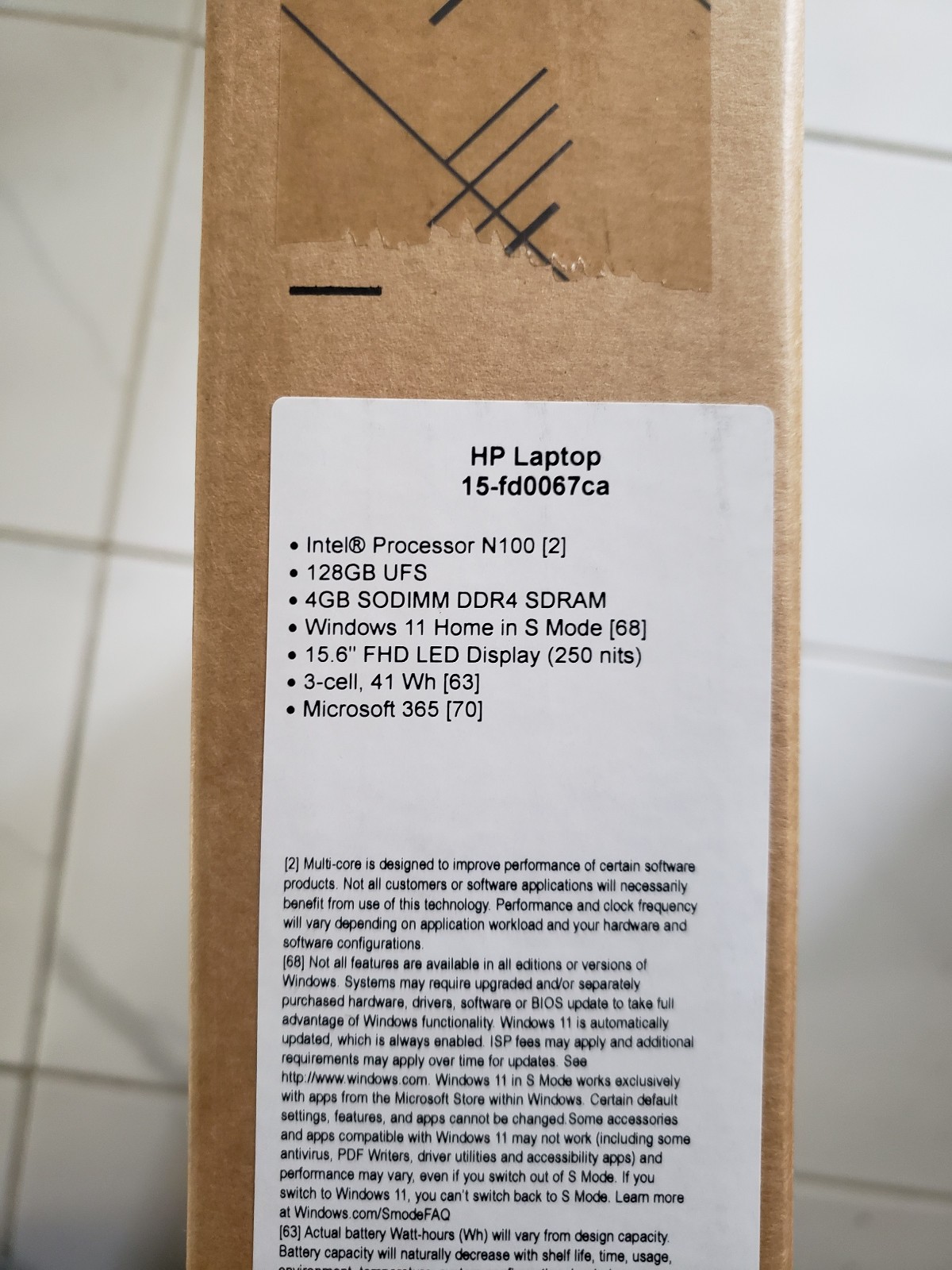 * NEW HP 15-FD0067CA LAPTOP, WIN 11, 15.6 Full HD LED, WIFI, BLUETOOTH, WEBCAM *