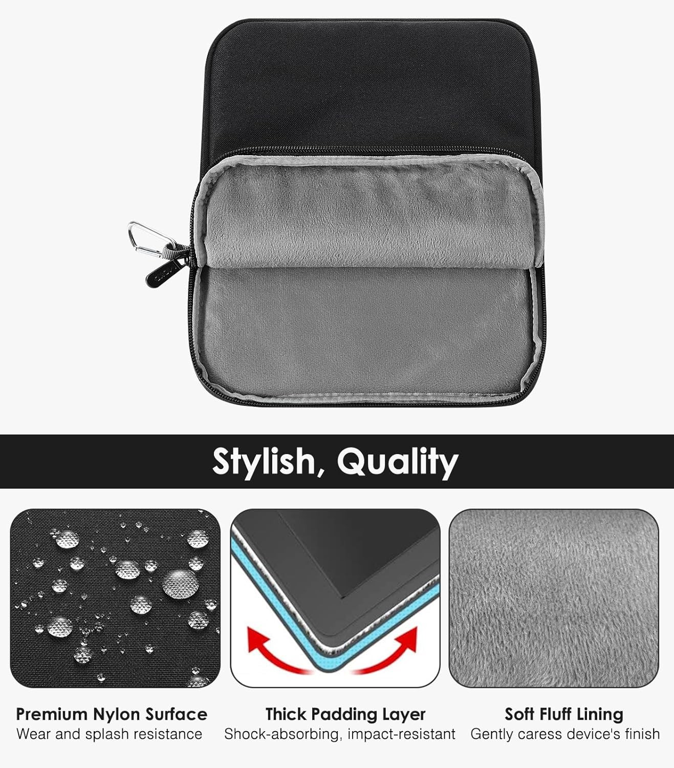 9-11 Inch Tablet Sleeve Bag Carrying Case Fits New 11-inch iPad Pro M4/iPad Air