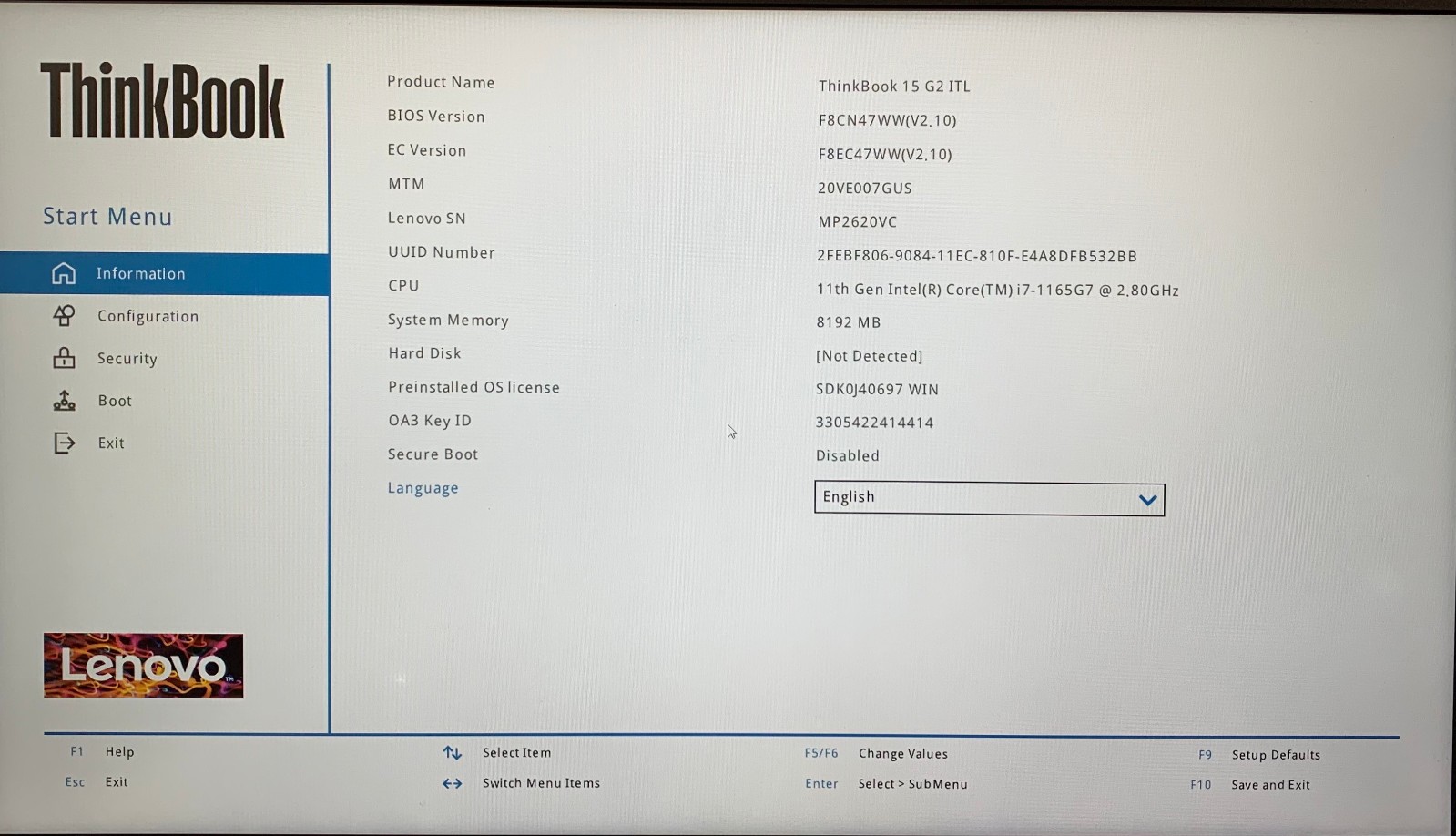 Lenovo ThinkBook 15 G2 ITL 15.6″ i7-1165G7 8GB RAM, No Storage, Remote Managed