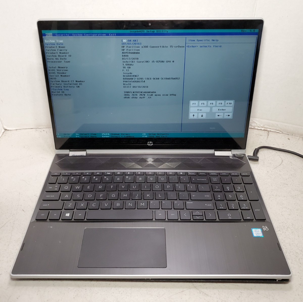 HP X360 15-cr0091ms laptop i5-8250U 1.60GHz 16GB RAM No SSD/OS! READ! #69