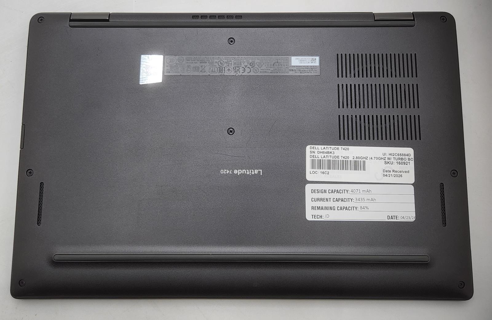 DELL LATITUDE 7420 /I7-1165G7 /16GB RAM /256GB NVMe /NO OS / #160921#