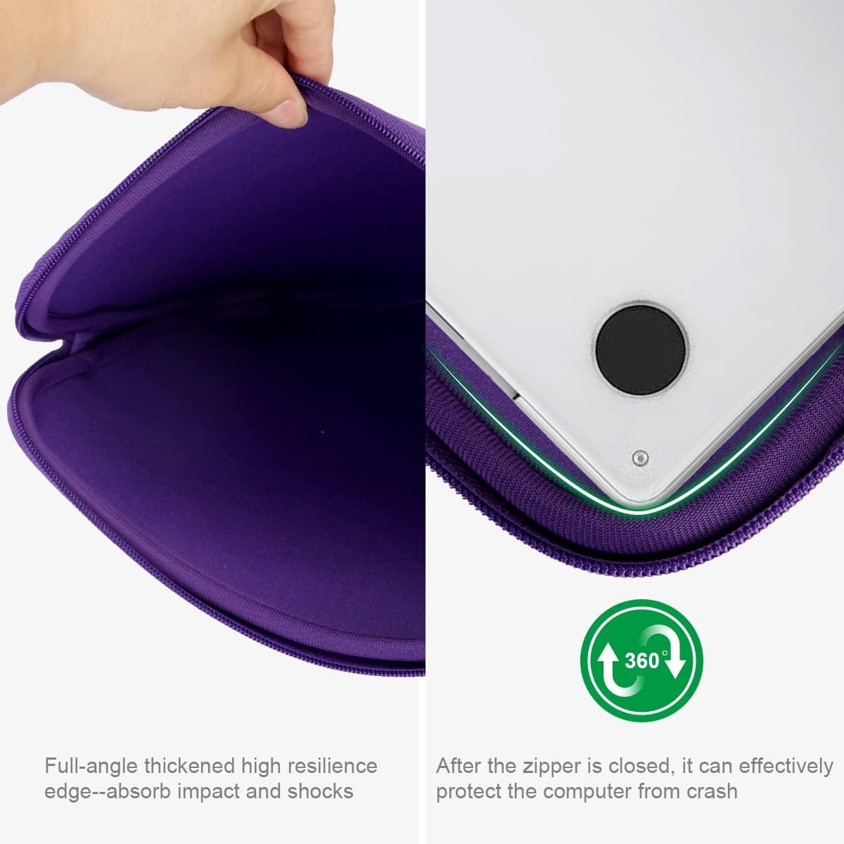 Ultra-Thin Water-Resistant Laptop Sleeve Case for 15inch HP Dell Lenovo Asus Ace
