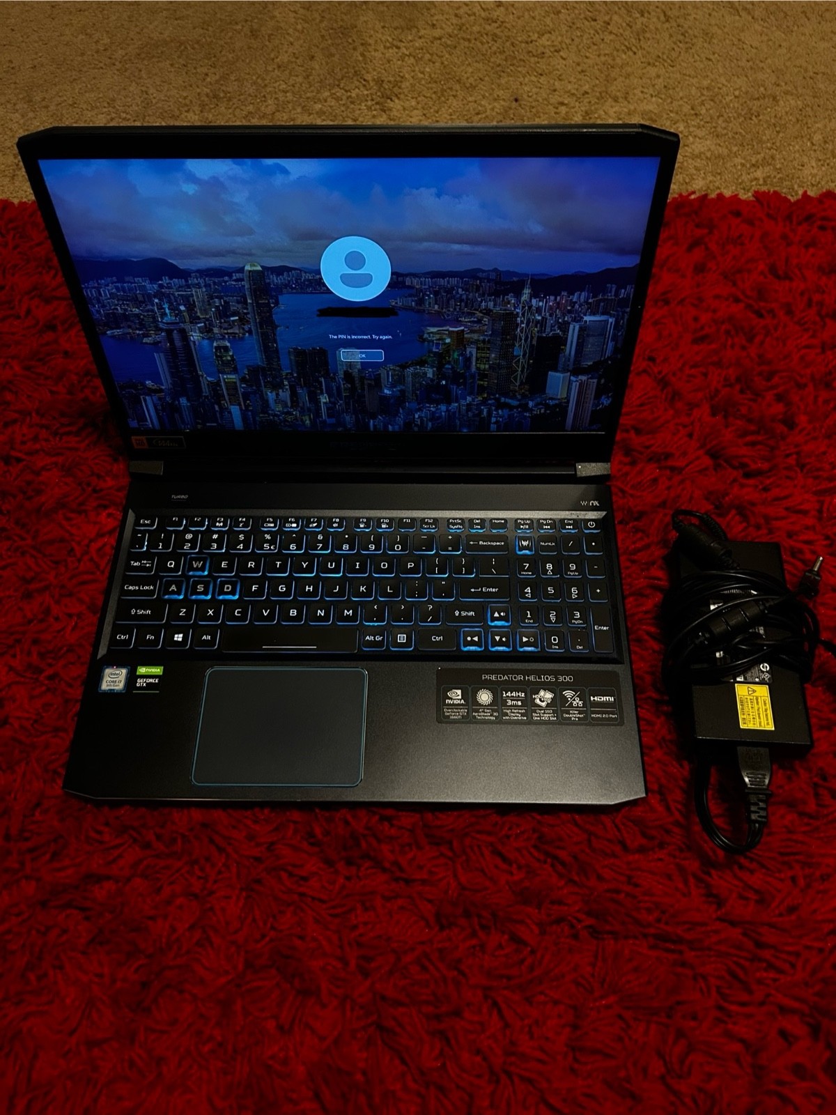 Acer Predator Helios 300 15.6″ (512GB SSD, Intel i7-9750H, 2.60GHz, 16GB RAM,…