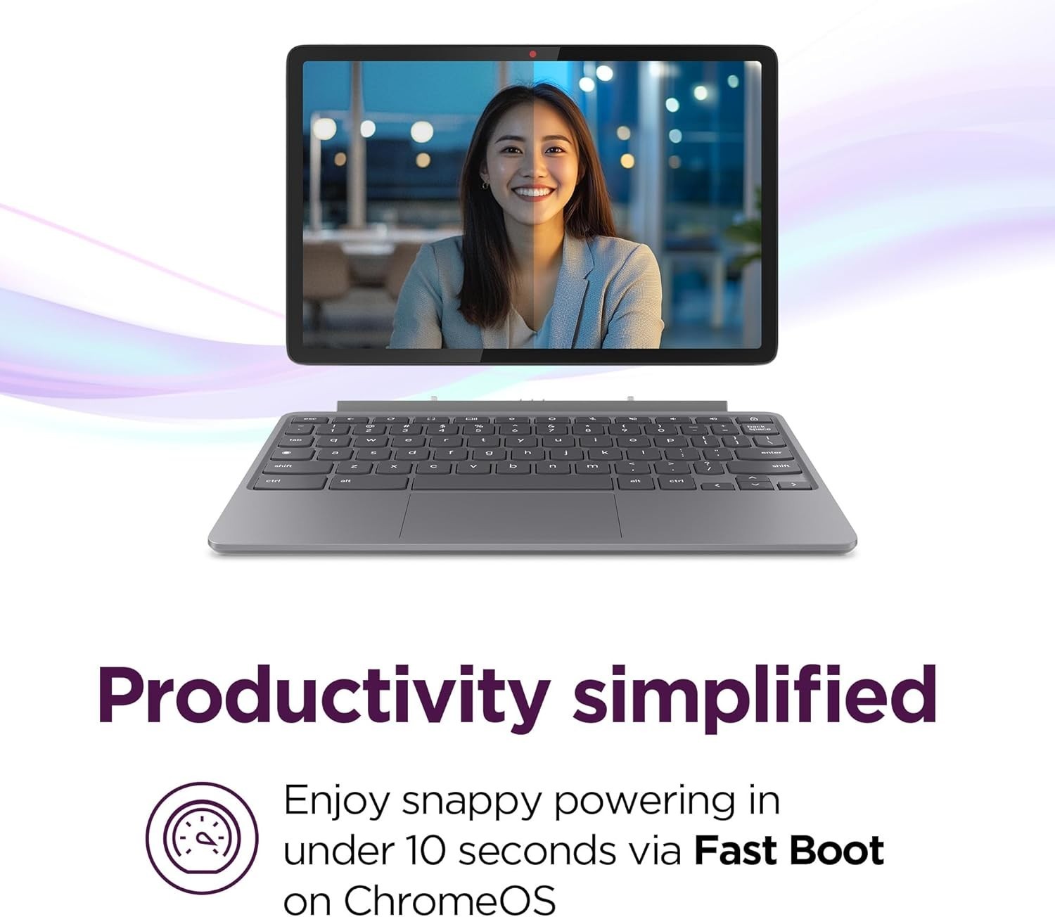 Lenovo Chromebook Duet 83HH0014US Convertible Laptop 10.95″ IPS Display 4GB+64GB