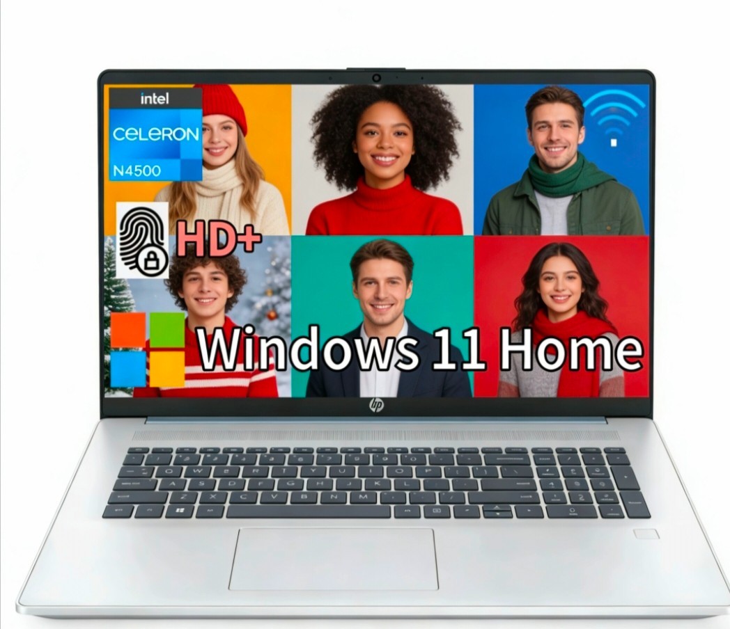 HP 17-cn0512nr 17.3″ HD+ Laptop, Intel Celeron N4500,Windows 11 H,Moonlight Blue