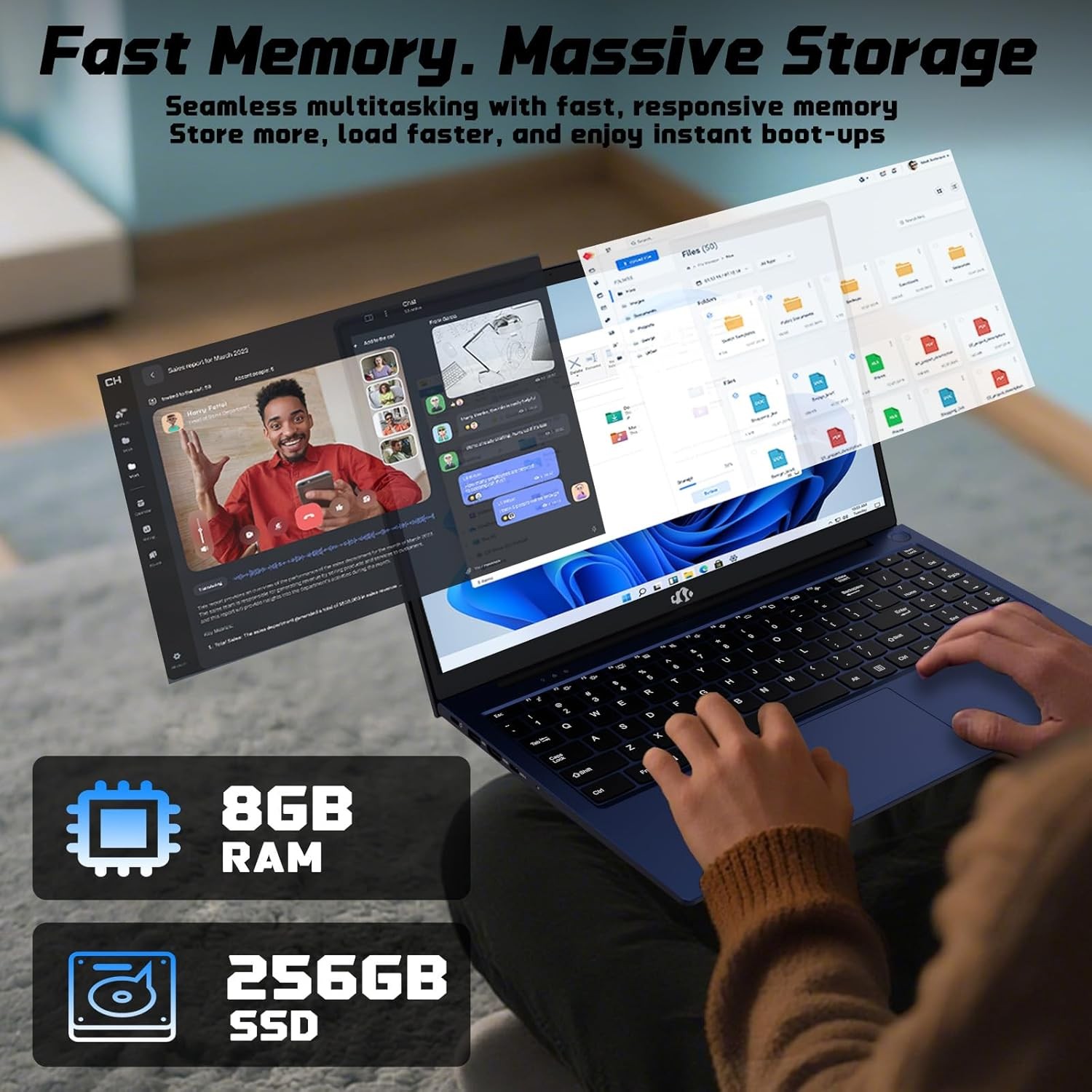 NIMO 17.3″ FHD IPS Student Laptop16GB RAM 1TB SSD, Intel Pentium 4 Cores N100