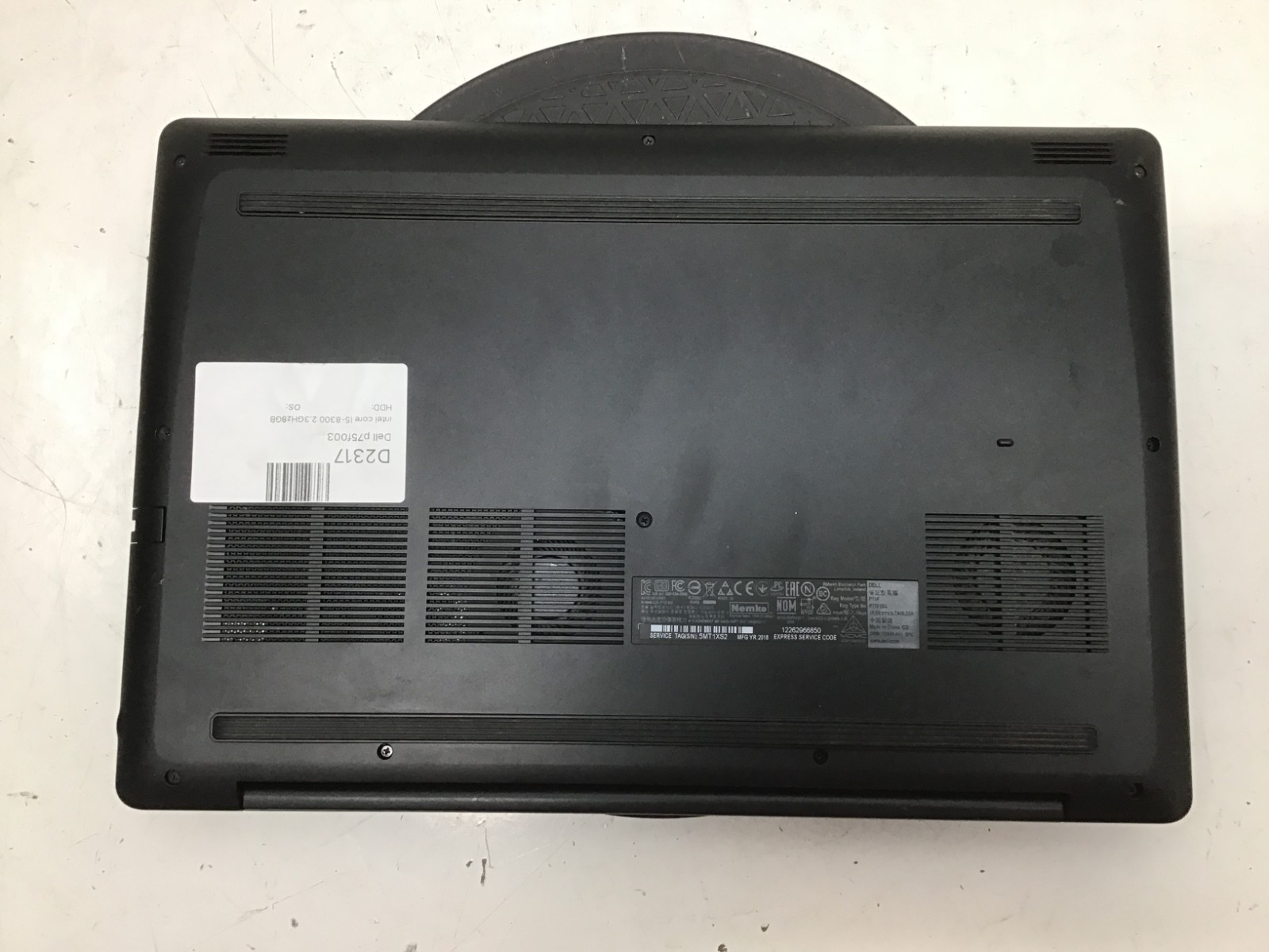Dell G3 3579 Intel Core i5-8300H 2.3GHz 8GB NO HDD Nvidia GeForce GTX 1050