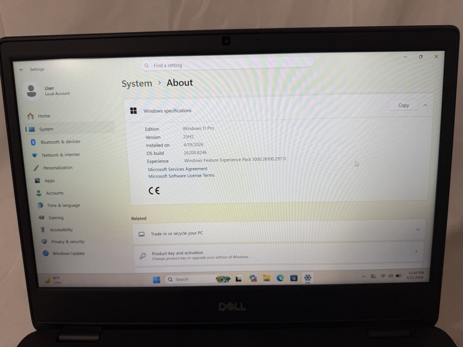 Dell Latitude 3400 14” (i7-8565U, 1.8 GHz, 16GB RAM, 256GB NVMe) Win11Pro wGPU