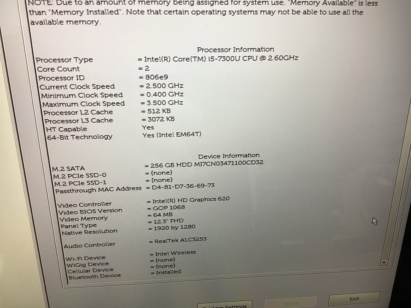 Dell Latitude 5285 2 in 1 Laptop Tablet i5-7300U 256GB 8GB & Keyboard- UNTESTED