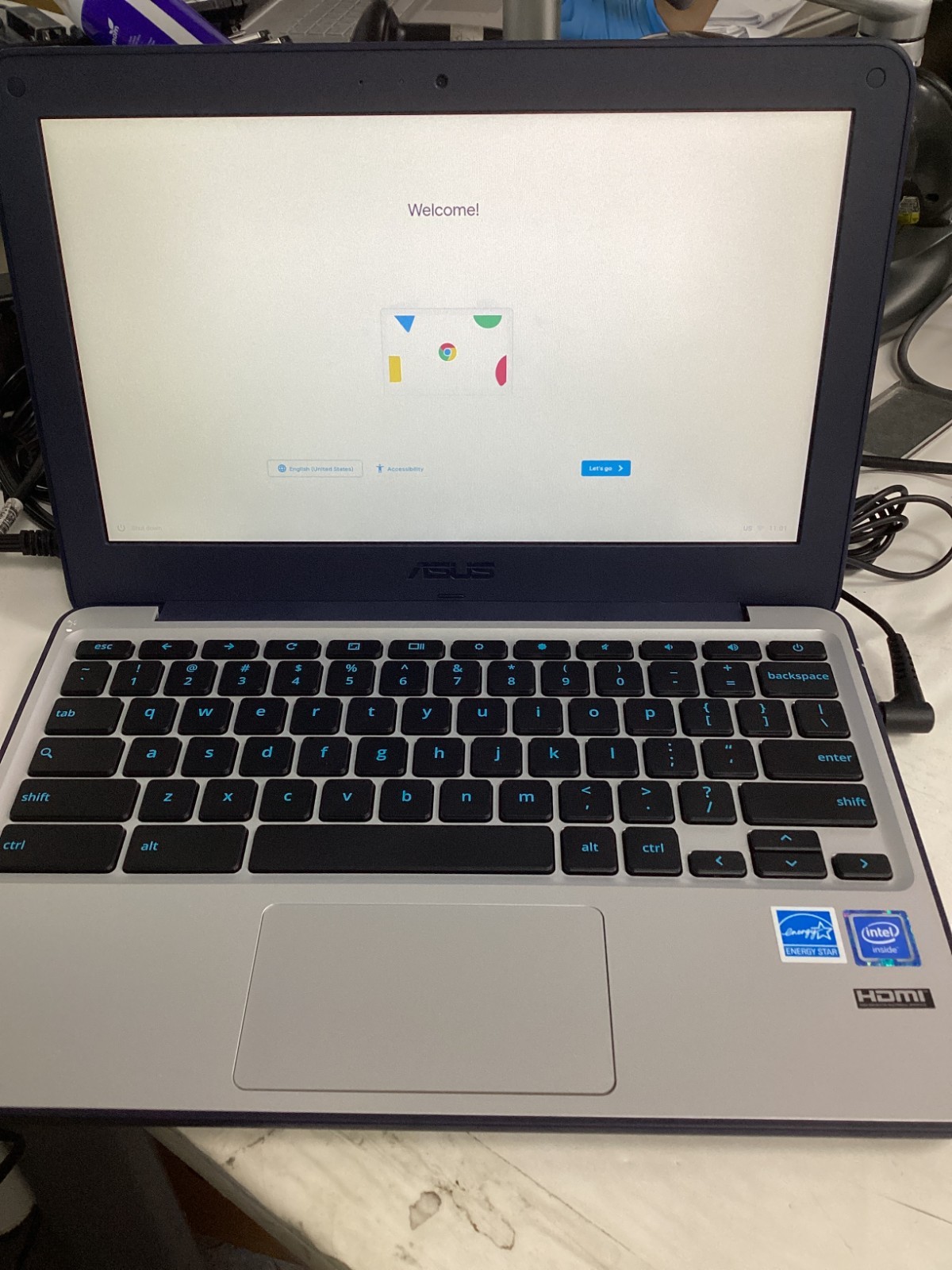ASUS Chromebook C202SA-YS01 Intel Celeron 2GB RAM 16GB SSD Dark Blue